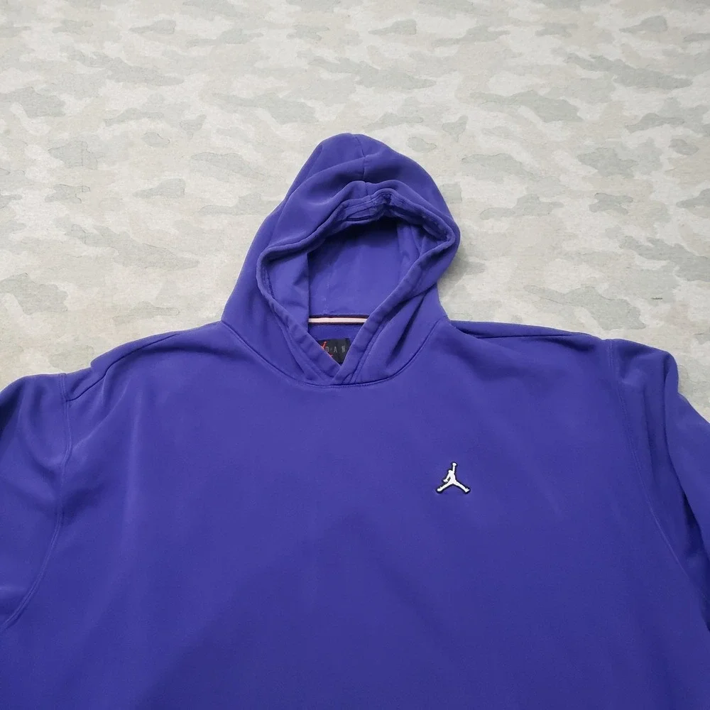 Air Jordan Sweatshirt Mens 2XL‎ Blue Pullover Hoodie Pocket Long Sleeve